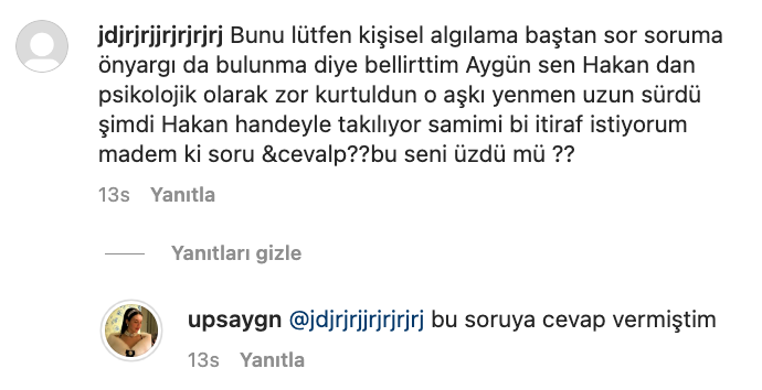 aygun aydin in hande ercel hakan sabanci askina yorumu ve hande ercel icin soyledikleri gundem oldu